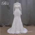 Long Sleeve Mermaid Real Sample Wedding Dress